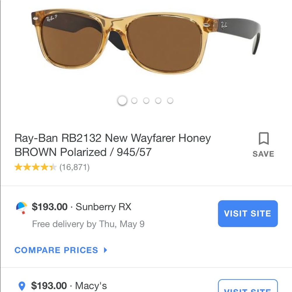 Ray Ban RB2132 Wayfarer sunglasses